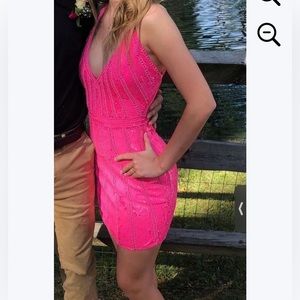 hot pink homecoming dress size 00
